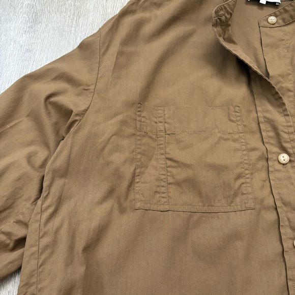 VINCE D-Ring Sleeve Utility Shirt in Cottonwood Brown - Picture 12 of 15